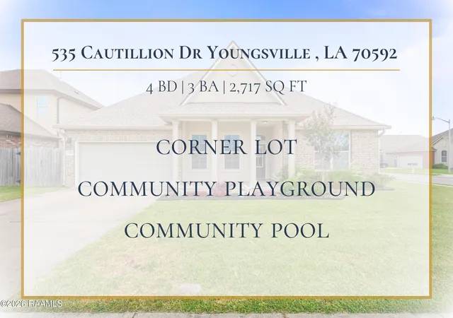 2nd image of 535 Cautillion Dr, Youngsville, LA 70592 | MLS# 2600007501