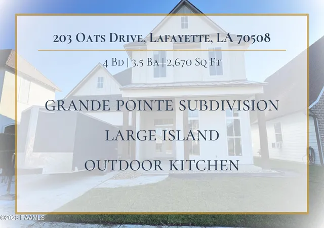 2nd image of 203 Oats Dr, Lafayette, LA 70508 | MLS# 2600004855