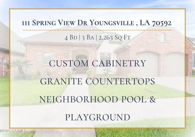 2nd image of 111 Spring View Dr, Youngsville, LA 70592 | MLS# 2600005453