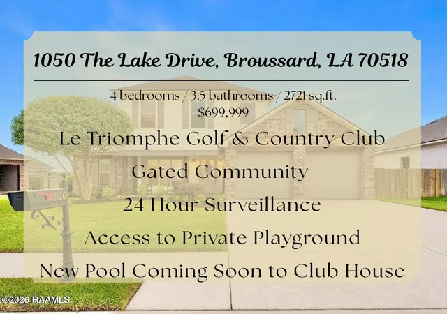 2nd image of 1050 The Lake Dr, Broussard, LA 70518 | MLS# 2600005601