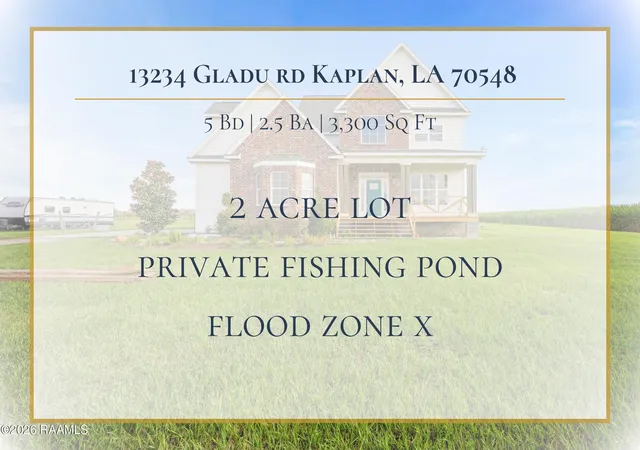 3rd image of 13234 Gladu Rd, Kaplan, LA 70548 | MLS# 2600007768