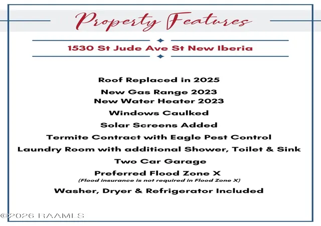Photo 2 of Single family home for sale at 1530 St Jude Ave, New Iberia, LA 70560 | MLS# 2600007216 | Listing updated on 2026-09-14