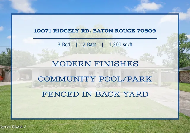 Homes for sale in Baton Rouge, LA | 10071 Ridgely Rd, Baton Rouge, LA 70809 | MLS# 2600005772