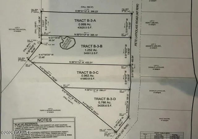 1st image of Tbd Pete Latiolais (tract B 3 D) Rd, Breaux Bridge, LA 70517 | MLS# 2600007643