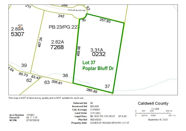 Photo 4 of Land for sale at 331 Acres Lot 37 Poplar Blf Dr SE #37, Lenoir, NC 28645 | MLS# 4298452 | Listing updated on 2026-09-25