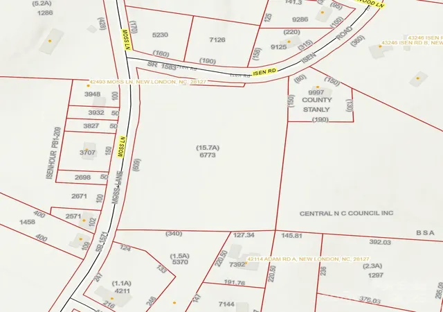 Photo 2 of Land for sale at 0 Moss Ln, New London, NC 28127 | MLS# 4314439 | Listing updated on 2026-05-21