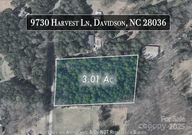 Photo 2 of Land for sale at 9730 Harvest Ln, Davidson, NC 28036 | MLS# 4317649 | Listing updated on 2026-04-28