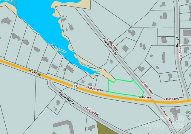 Photo 1 of Land for sale at 14899 Nc Hwy 73, Huntersville, NC 28078 | MLS# 4319656 | Listing updated on 2026-07-27