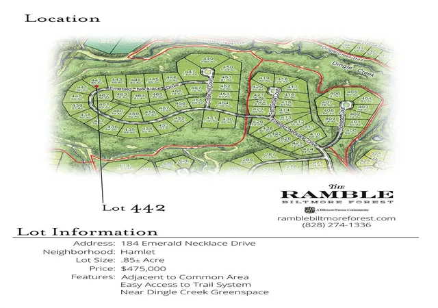 Photo 2 of Land for sale at 184 Emerald Necklace Dr #442, Asheville, NC 28803 | MLS# 4320901 | Listing updated on 2025-12-29
