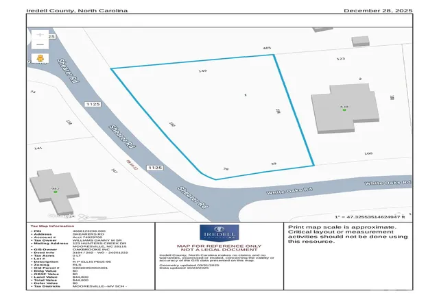 Photo 2 of Land for sale at 0 White Oaks Rd #1, Mooresville, NC 28115 | MLS# 4331640 | Listing updated on 2026-08-16