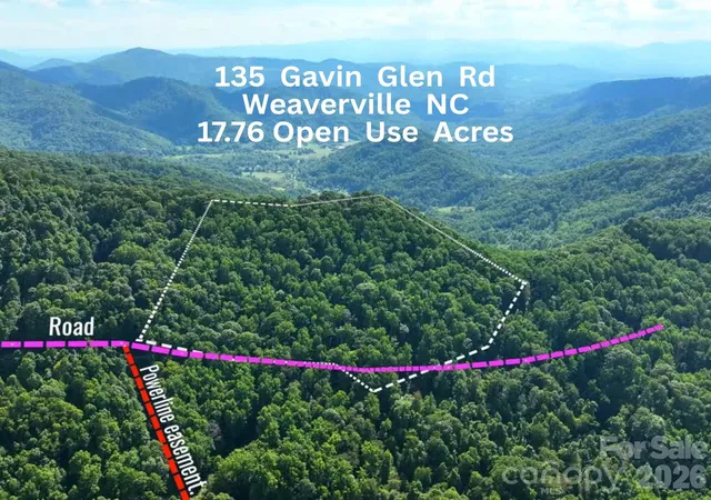 Photo 1 of Land for sale at 135 Gavin Glen Rd, Weaverville, NC 28787 | MLS# 4370084 | Listing updated on 2026-09-28