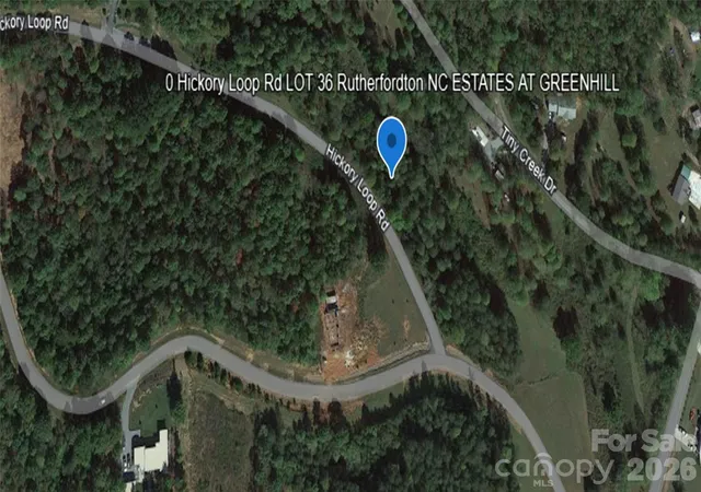 Photo 3 of Land for sale at 0 Hickory Loop Rd #36, Rutherfordton, NC 28139 | MLS# 4395184 | Listing updated on 2026-06-22