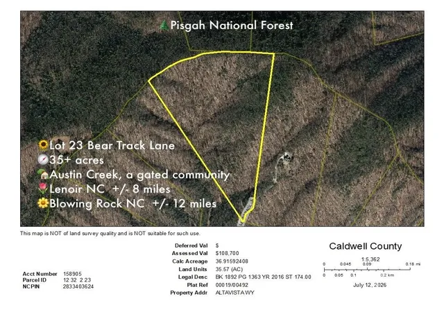Photo 2 of Land for sale at Lot 23 Bear Trak Ln #23, Lenoir, NC 28645 | MLS# 4399600 | Listing updated on 2026-09-22