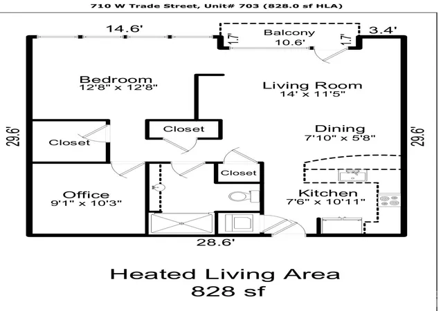 Photo 22 of Condo for sale at 710 W Trade St #703, Charlotte, NC 28202 | MLS# 4407844 | Listing updated on 2026-08-31