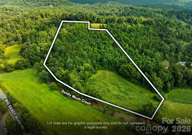 Photo 1 of Land for sale at 99999 Big Sandy Mush Rd, Leicester, NC 28748 | MLS# 4412800 | Listing updated on 2026-08-10