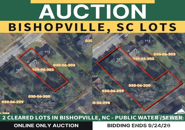 Photo 1 of Land for sale at 121 S Dennis Ave, Bishopville, SC 29010 | MLS# 4418491 | Listing updated on 2026-08-26