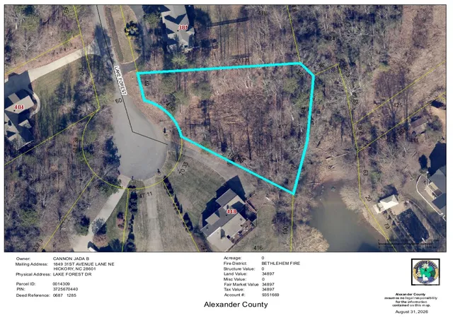Photo 1 of Land for sale at 00 Lake Forest Dr, Taylorsville, NC 28681 | MLS# 4420077 | Listing updated on 2026-09-01