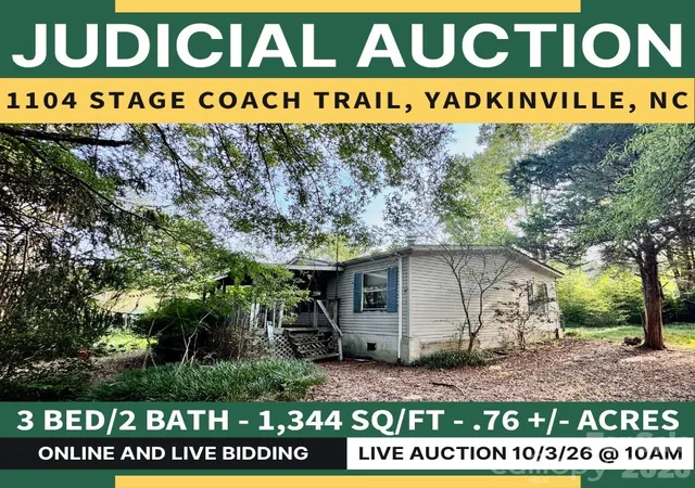 Photo 1 of Single family home for sale at 1104 Stage Coach Trl, Yadkinville, NC 27055 | MLS# 4420128 | Listing updated on 2026-09-29