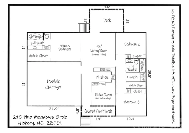 Photo 3 of Single family home for sale at 215 Pine Meadows Cir, Hickory, NC 28601 | MLS# 4427017 | Listing updated on 2026-09-29