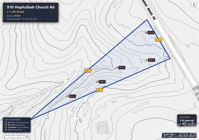 Photo 4 of Land for sale at 970 Hephzibah Church Rd, Crouse, NC 28033 | MLS# 4427617 | Listing updated on 2026-10-03