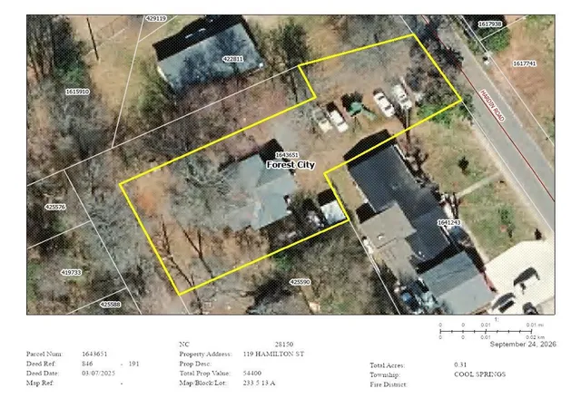 Photo 1 of Land for sale at 119 Hamilton St, Forest City, NC 28043 | MLS# 4428227 | Listing updated on 2026-09-26