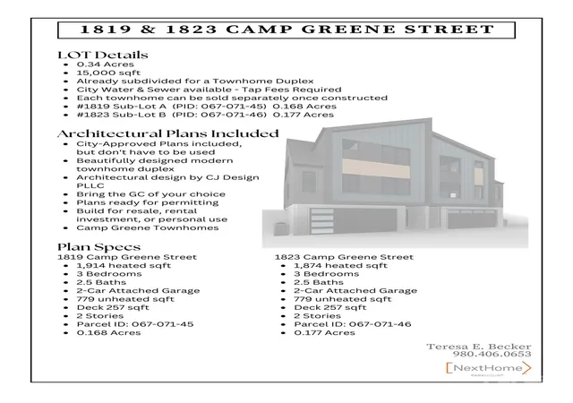 Photo 3 of Land for sale at 1819 & 1823 Camp Greene St, Charlotte, NC 28208 | MLS# 4430165 | Listing updated on 2026-10-01