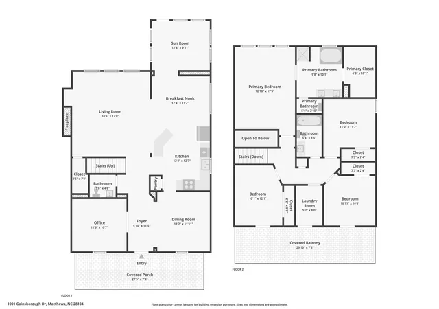 Photo 2 of Single family home for sale at 1001 Gainsborough Dr, Matthews, NC 28104 | MLS# 4430806 | Listing updated on 2026-10-03