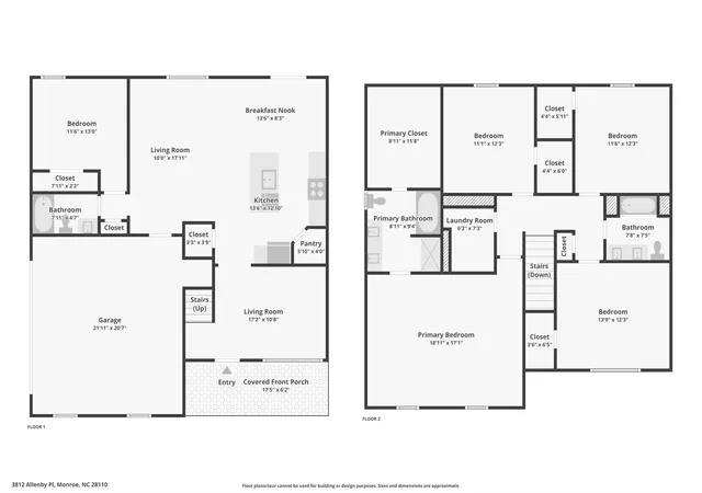 Photo 1 of Single family home for sale at 3812 Allenby Pl, Monroe, NC 28110 | MLS# 4438296 | Listing updated on 2026-10-30