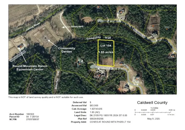 Photo 4 of Land for sale at 185 Acres Lot 154 Rocky Falls Ln #154, Lenoir, NC 28645 | MLS# 3932856 | Listing updated on 2026-10-16