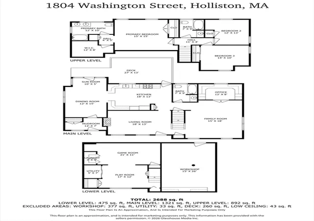42nd image of 1804 Washington St, Holliston, MA 01746 | MLS# 73568274
