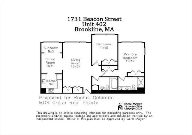 14th image of 1731 Beacon St #402, Brookline, MA 02445 | MLS# 73510362