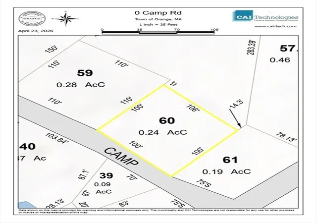Homes for sale in Orange, MA | 0 Camp Rd, Orange, MA 01364 | MLS# 73507092