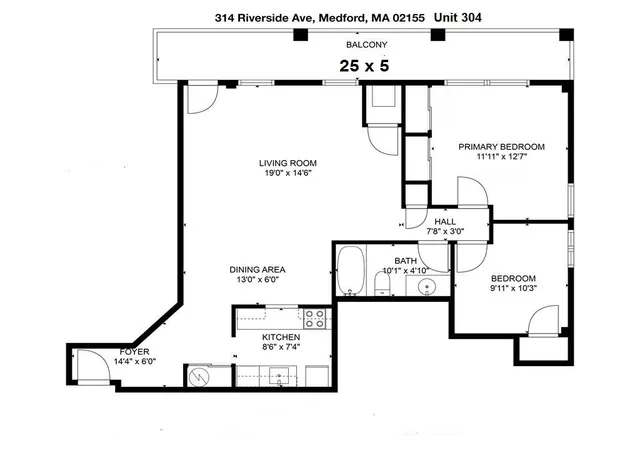 38th image of 314 Riverside Avenue #304, Medford, MA 02155 | MLS# 73567166