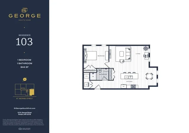 8th image of 10 St George Street #103, Boston, MA 02118 | MLS# 73565543