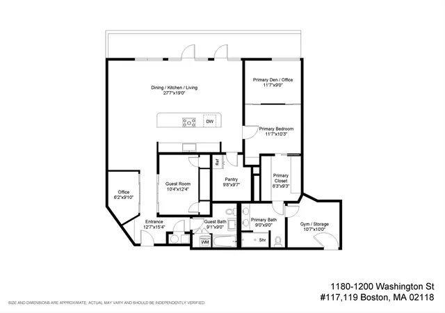 Homes for sale in Boston, MA | 1180 1200 Washington St #117,119, Boston, MA 02118 | MLS# 73513025