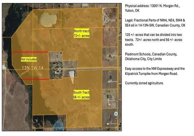 Land for sale at 13001 N Morgan Rd, Yukon, OK 73099 | MLS# 1142405