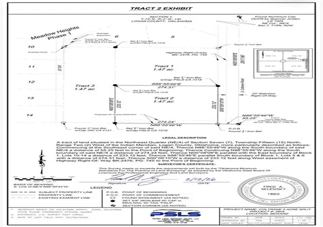 Photo 4 of Land for sale at N Tract 2 Coltrane, Guthrie, OK 73044 | MLS# 1224640 | Listing updated on 2026-04-21