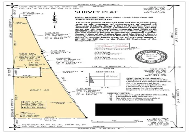 12th image of 25 Acres N County Rd 3250, Wynnewood, OK 73098 | MLS# 1232421