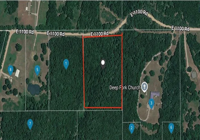 Photo 2 of Land for sale at E 1100 Street, Checotah, OK 74426 | MLS# 1233322 | Listing updated on 2026-07-21
