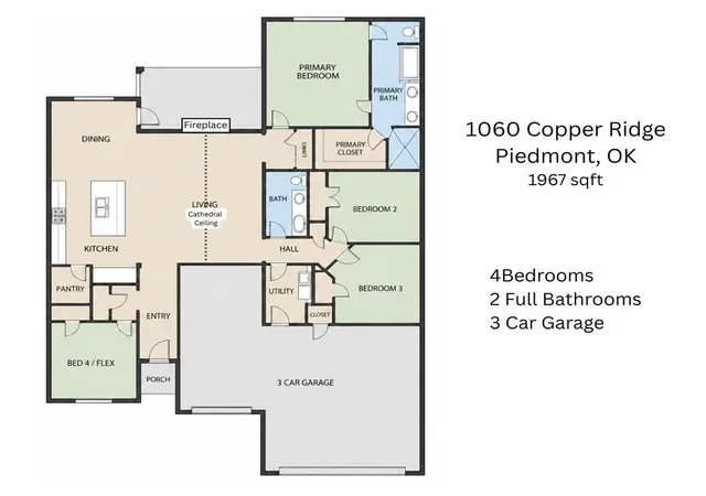 Photo 3 of Single family home for sale at 1060 Copper Ridge Cir, Piedmont, OK 73078 | MLS# 1235556 | Listing updated on 2026-08-13