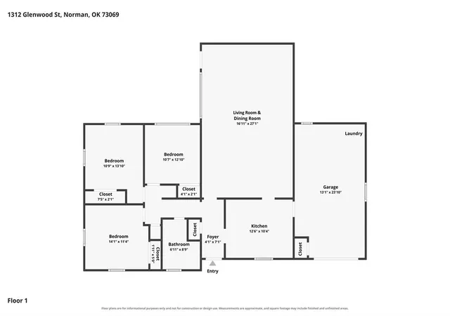 Photo 3 of Single family home for sale at 1312 Glenwood St, Norman, OK 73069 | MLS# 1244064 | Listing updated on 2026-09-21