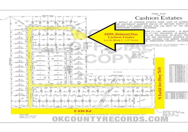 Photo 1 of Single family home for sale at 24958 Belmont Pass, Cashion, OK 73016 | MLS# 1250010 | Listing updated on 2026-10-10