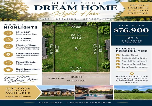 Photo 1 of Land for sale at 9312 Sw 35th Street, Oklahoma City, OK 73179 | MLS# 1250323 | Listing updated on 2026-09-22