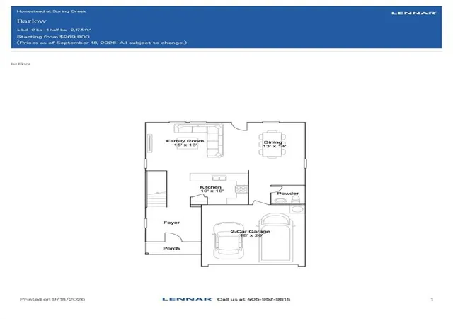 Photo 1 of Single family home for sale at 20524 Mule Deer Dr, Edmond, OK 73012 | MLS# 1252901 | Listing updated on 2026-10-08