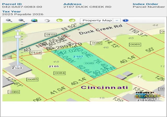 Photo 2 of Land for sale at 2107 Duck Crk Rd, Cincinnati, OH 45207 | MLS# 1873852 | Listing updated on 2026-08-18