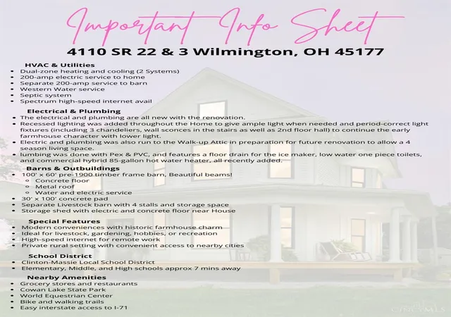 60th image of 4110 Sr 22 3, Wilmington, OH 45177 | MLS# 1882252