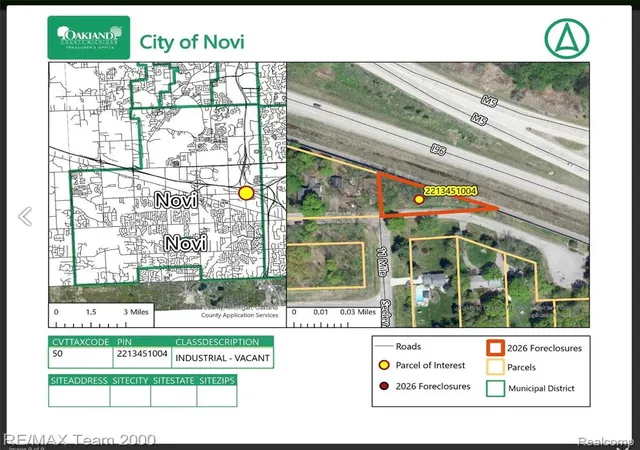 Photo 1 of Land for sale at 40304 W 11 Mile Rd, Novi, MI 48375 | MLS# 61024540 | Listing updated on 2026-08-26