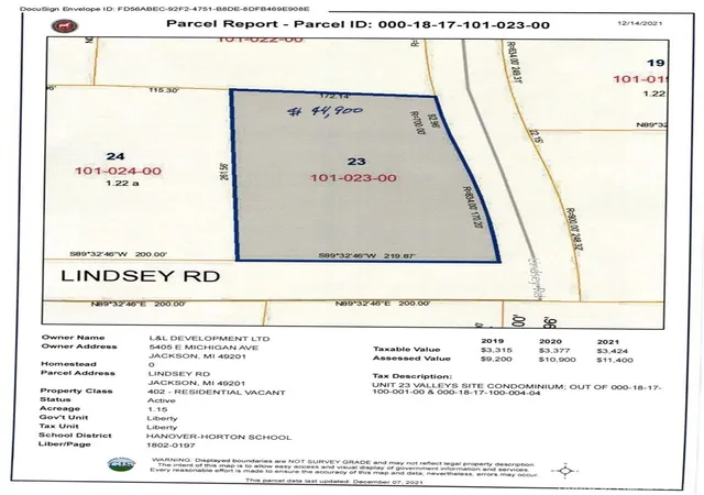 Photo 2 of Land for sale at 0 Lindsey Unit 23 Rd, Jackson, MI 49201 | MLS# 70379294 | Listing updated on 2026-01-26