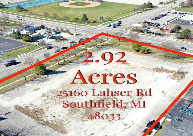 Photo 1 of Land for sale at 25160 Lahser Rd, Southfield, MI 48033 | MLS# 60310234 | Listing updated on 2026-02-19