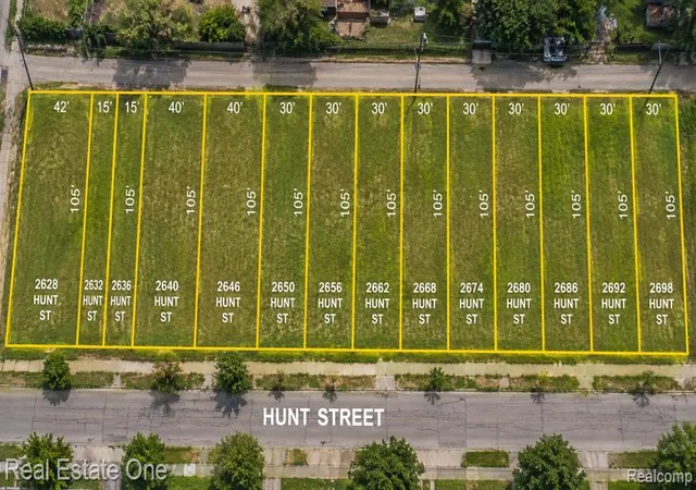 Photo 1 of Land for sale at 2628 Hunt St, Detroit, MI 48207 | MLS# 60260705 | Listing updated on 2026-07-30